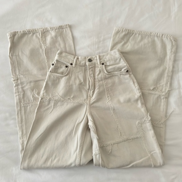 Acne Studios Denim - Acne Studios Off White Trousers High Rise